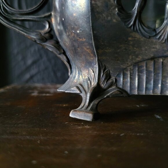 Antique Silverplate Art Nouveau Jardinière w/Glass Insert, WMF c.1900-1910 *Read - Picture 4 of 16